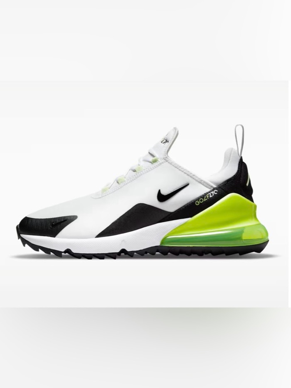 Nike Air Max 270G White, Black & Green Golf Shoe